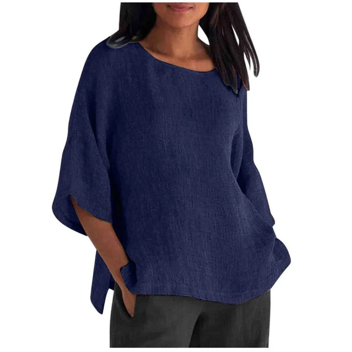 Elliana | Women's Top with Dolman Sleeves and Asymmetric Hem