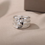Musa | Women Ring with Face Design and Gold Finish