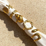Costa | Women Rings with Ocean Design and Gold Plating