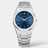 Wesley | Men's Metal Watch with Blue Dial and Steel Bracelet