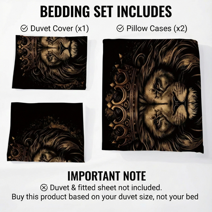Dreamvera – Safari Lion Bedding Set, Duvet Cover & Pillowcases