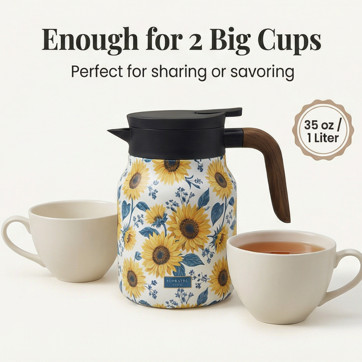 Florathé Insulated Floral Teapot with Built-In Infuser
