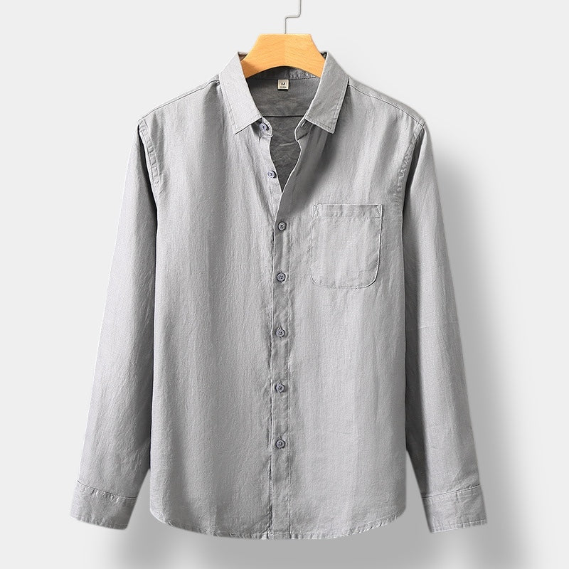 Percival | Men's Linen Long Sleeve Shirt with Relaxed Fit