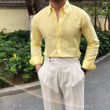 Jasper | Men's Cotton Linen Shirt with Slim Fit
