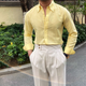 Jasper | Men's Cotton Linen Shirt with Slim Fit