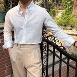 Jasper | Men's Cotton Linen Shirt with Slim Fit
