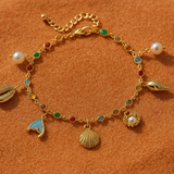 Sirena | Women Bracelet with Shell Design and Gold Plating