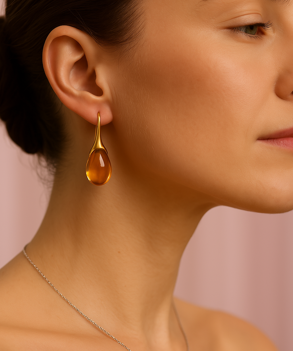 Lumière | Women's Earrings with CatEye Stones and Hooks