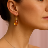 Lumière | Women's Earrings with CatEye Stones and Hooks