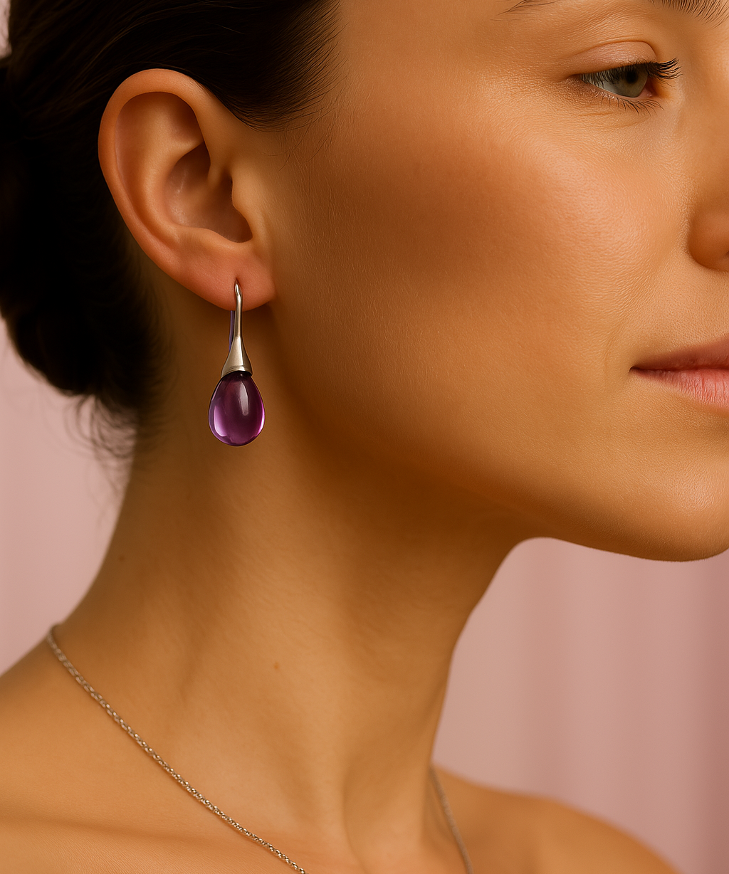 Lumière | Women's Earrings with CatEye Stones and Hooks