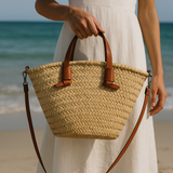Amara | Women Bag with Straw and Leather