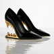 Annalise | Women's Panther Teeth Pumps with Metallic Finish