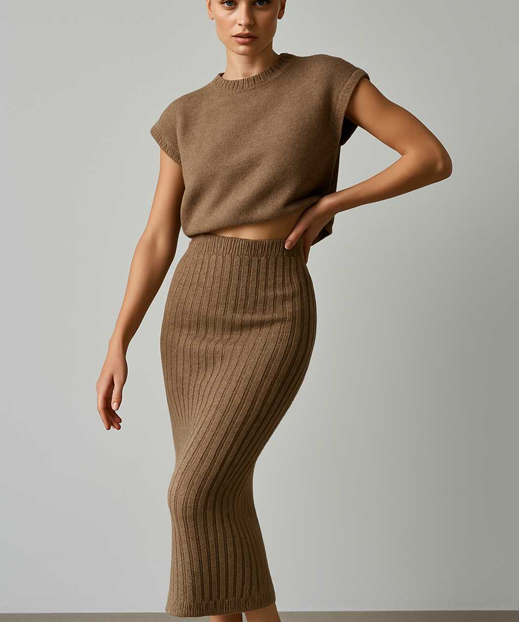 Marnie | Women's Ribbed Set with Fitted Design and Breathable Fabric