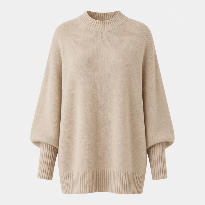 Veluna - Women's Oversized Wool Blend Sweater