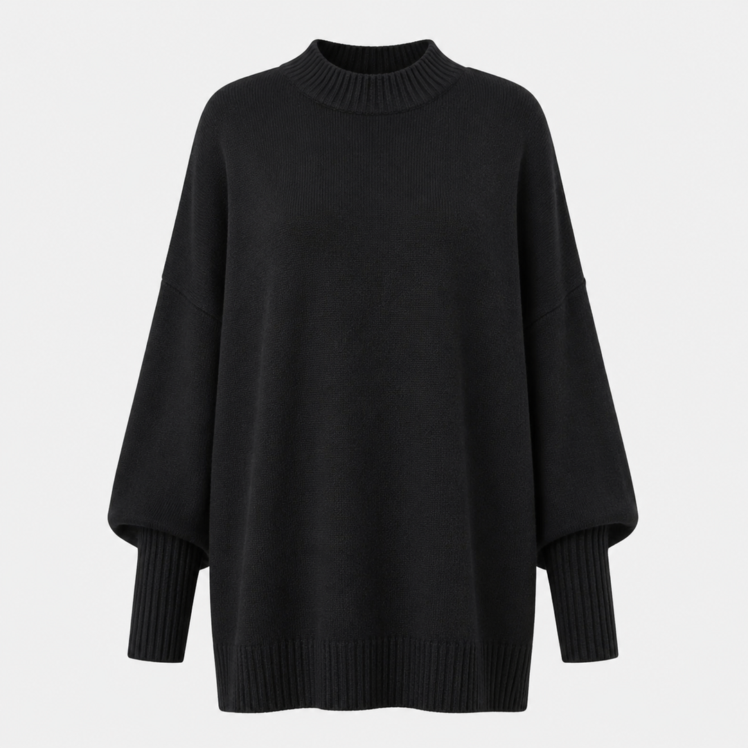 Veluna - Women's Oversized Wool Blend Sweater