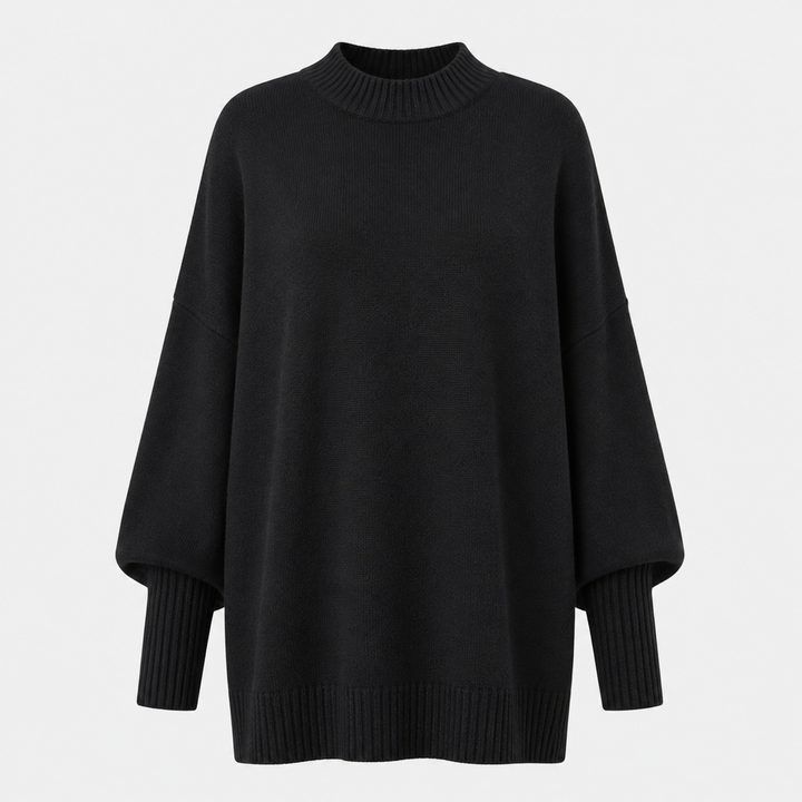Veluna - Women's Oversized Wool Blend Sweater
