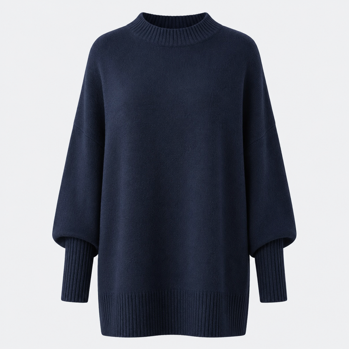 Veluna - Women's Oversized Wool Blend Sweater