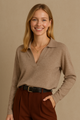 Roma | Women Polo Sweater With Cotton Relaxed Fit