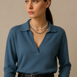 Roma | Women Polo Sweater With Cotton Relaxed Fit