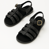 Valentina | Women's Sandals with Handwoven Straps and Buckle
