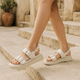 Cressida | Women's Platform Sandal with Buckles and Insoles