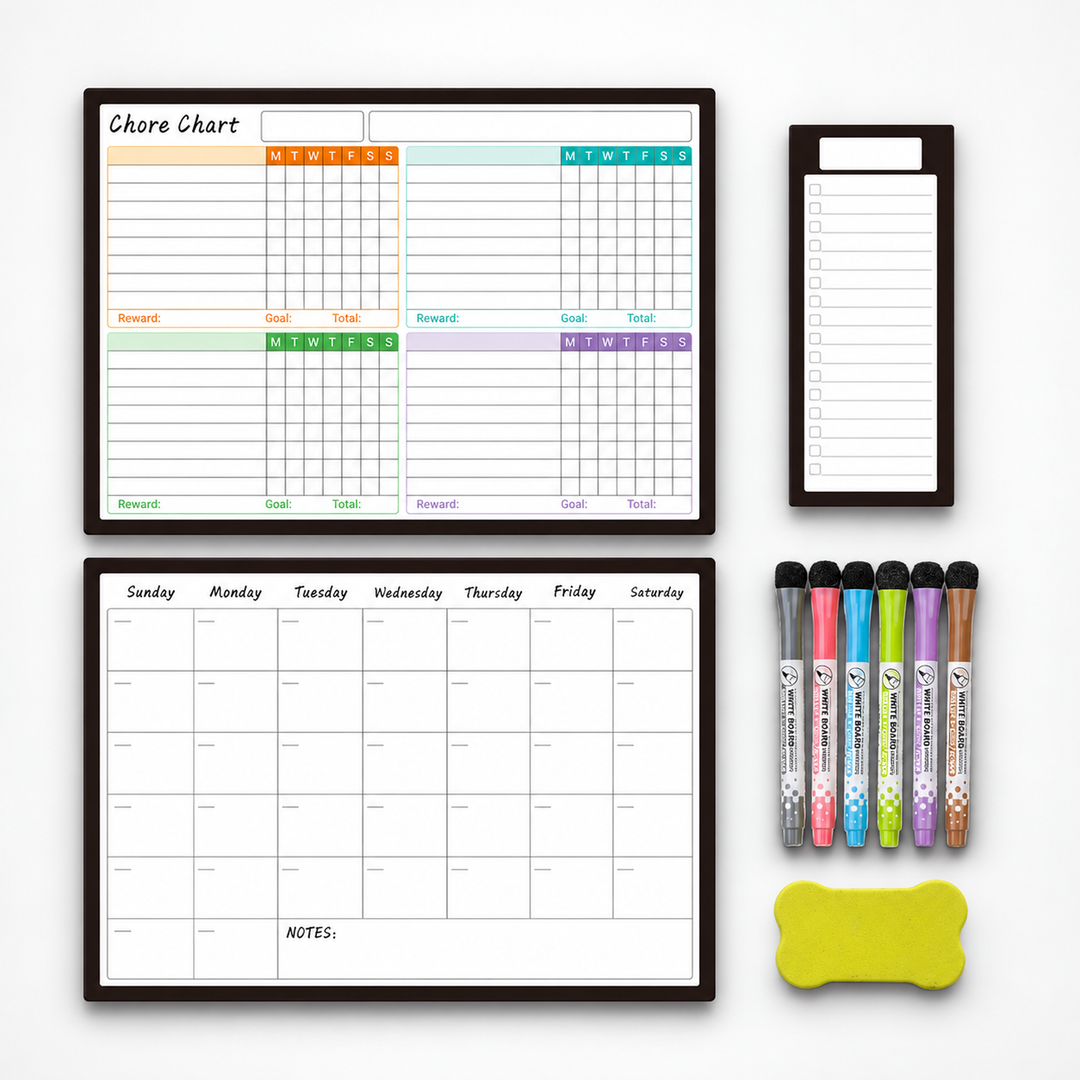 Fridgekeeper – Three-Board Magnetic Fridge Calendar Set