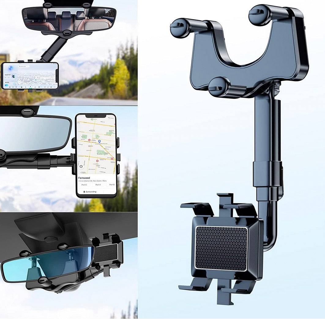 SwivelView - Rotating Car Phone Holder for Safe Navigation