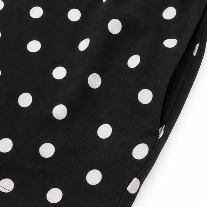 Soléa – Polka Dot Blouse and Shorts Set, Soft Drape, Summer Two Piece