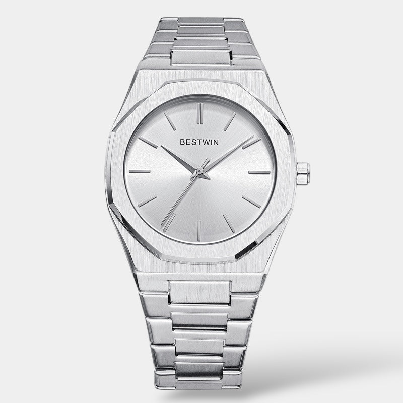 Wesley | Men's Metal Watch with Blue Dial and Steel Bracelet