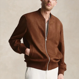 Spencer | Men's Suede Zip Jacket with Minimalist Design