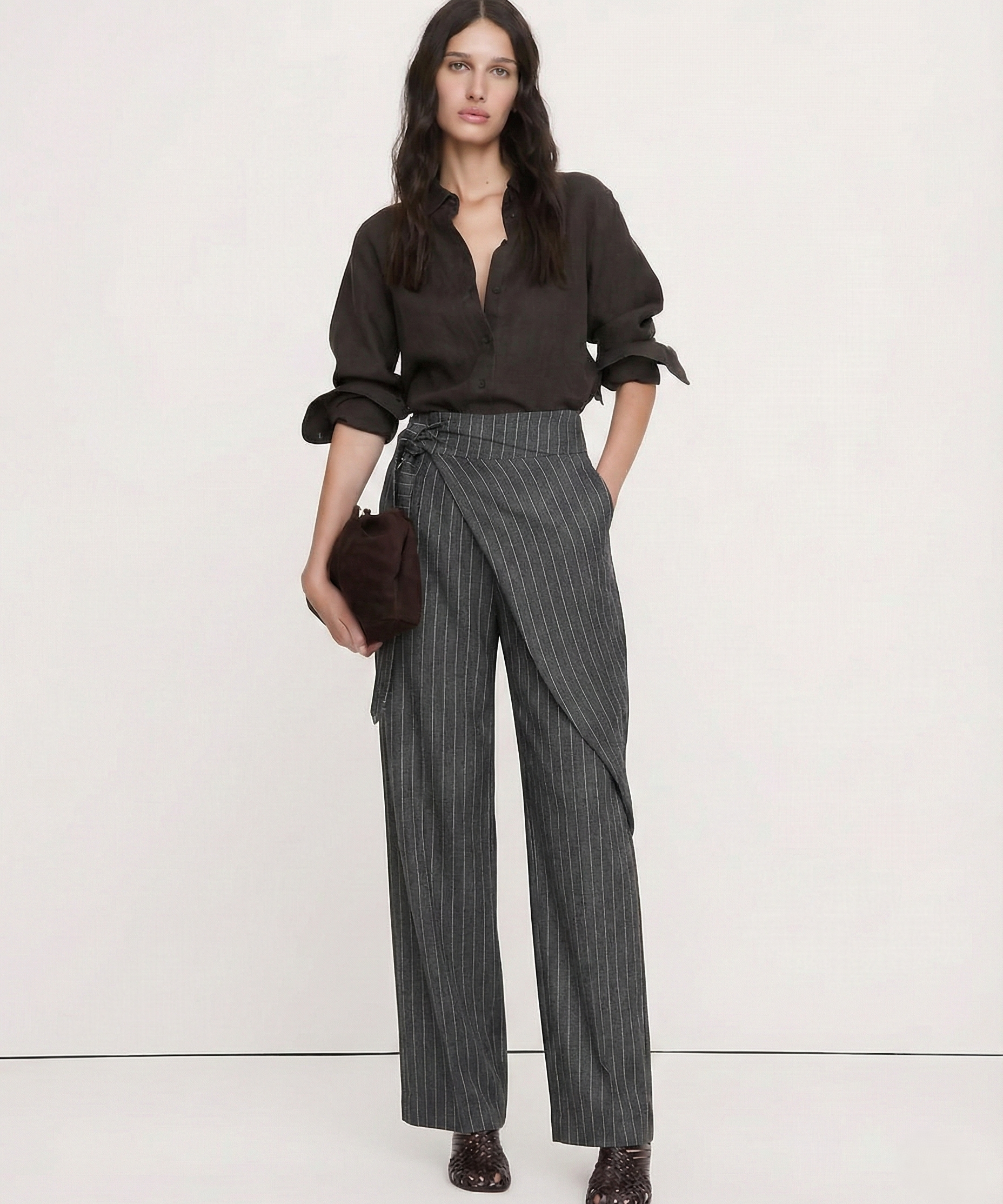 Josephine | Women's Wide Leg Pants with Wrap Waist