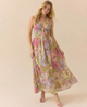 Valerie | Women's Halter Maxi Dress with Open Back and Pleated Skirt