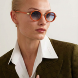 Valencia | Icon Sunglasses with Oval Frame Gold Detailing