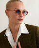 Valencia | Icon Sunglasses with Oval Frame Gold Detailing