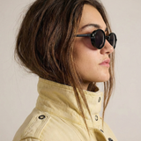Valencia | Icon Sunglasses with Oval Frame Gold Detailing
