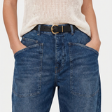 Ophelia | Women's Barrel Leg Denim Pants with High Rise