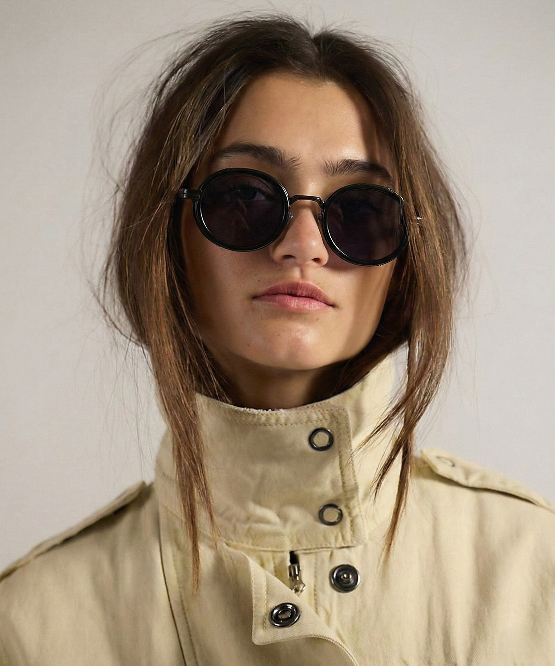 Valencia | Icon Sunglasses with Oval Frame Gold Detailing
