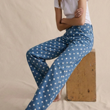 Beatrice | Women's Wide Leg Pants with Polka Dot Print