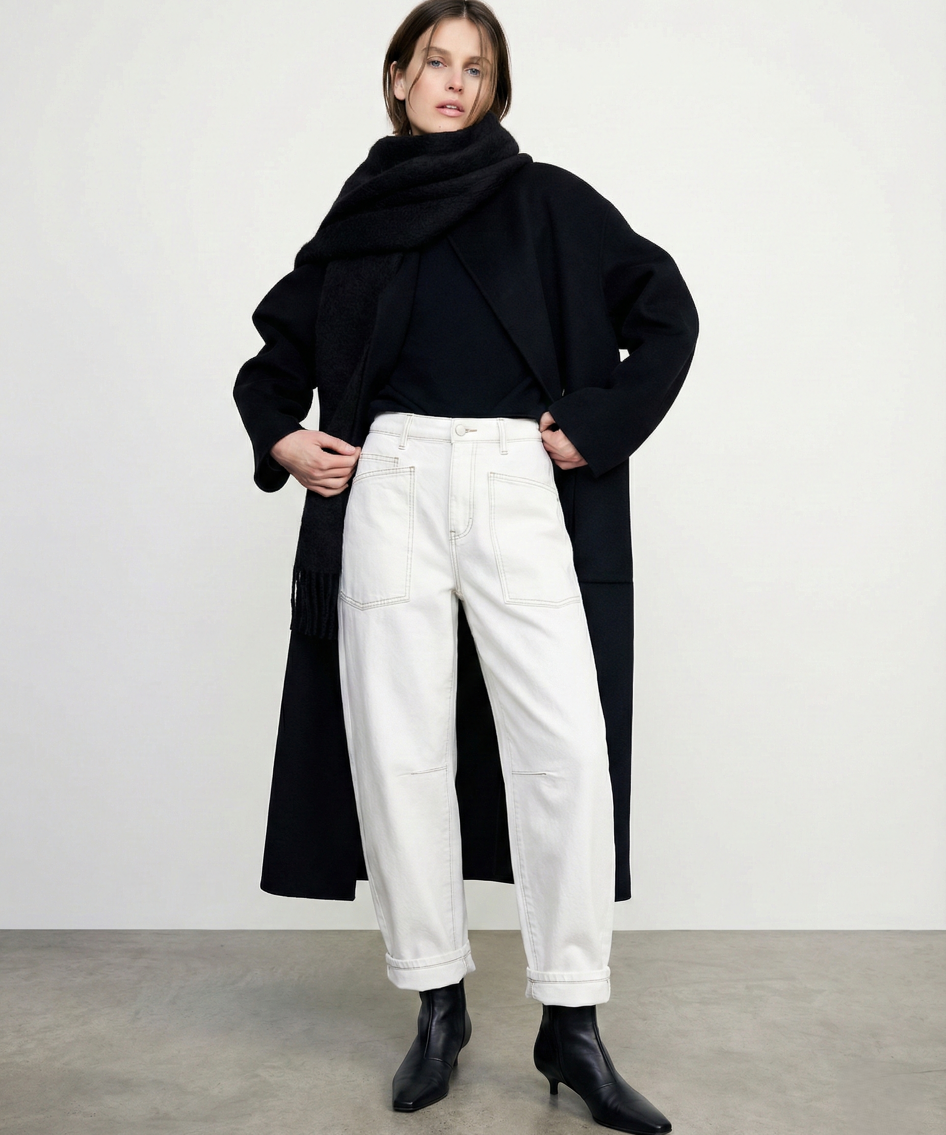 Ophelia | Women's Barrel Leg Denim Pants with High Rise