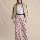 Beatrice | Women's Wide Leg Pants with Polka Dot Print