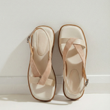 Valetta | Women's Platform Sandals with Cross-Strap and Buckle