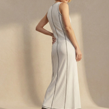 Mireya | Women's Ribbed Knit Maxi Dress with Contrast Seam Detail