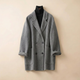 Cecilia | Women's Double-Breasted Wool Coat with Structured Straight Cut