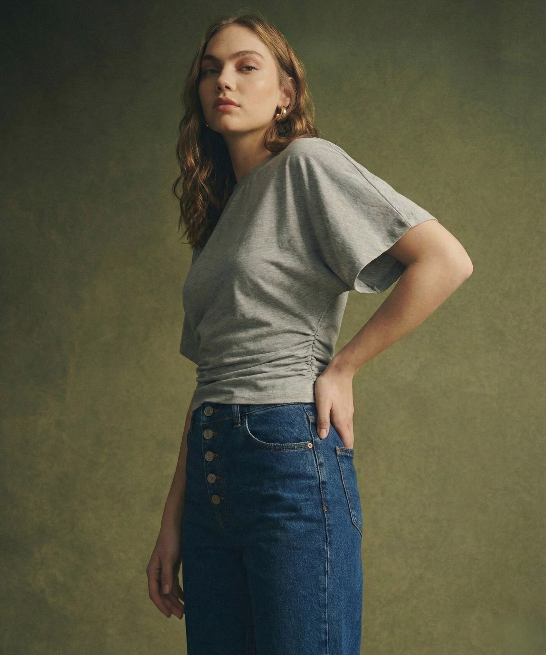 Arden | Women Tee With Cotton Drape Silhouette