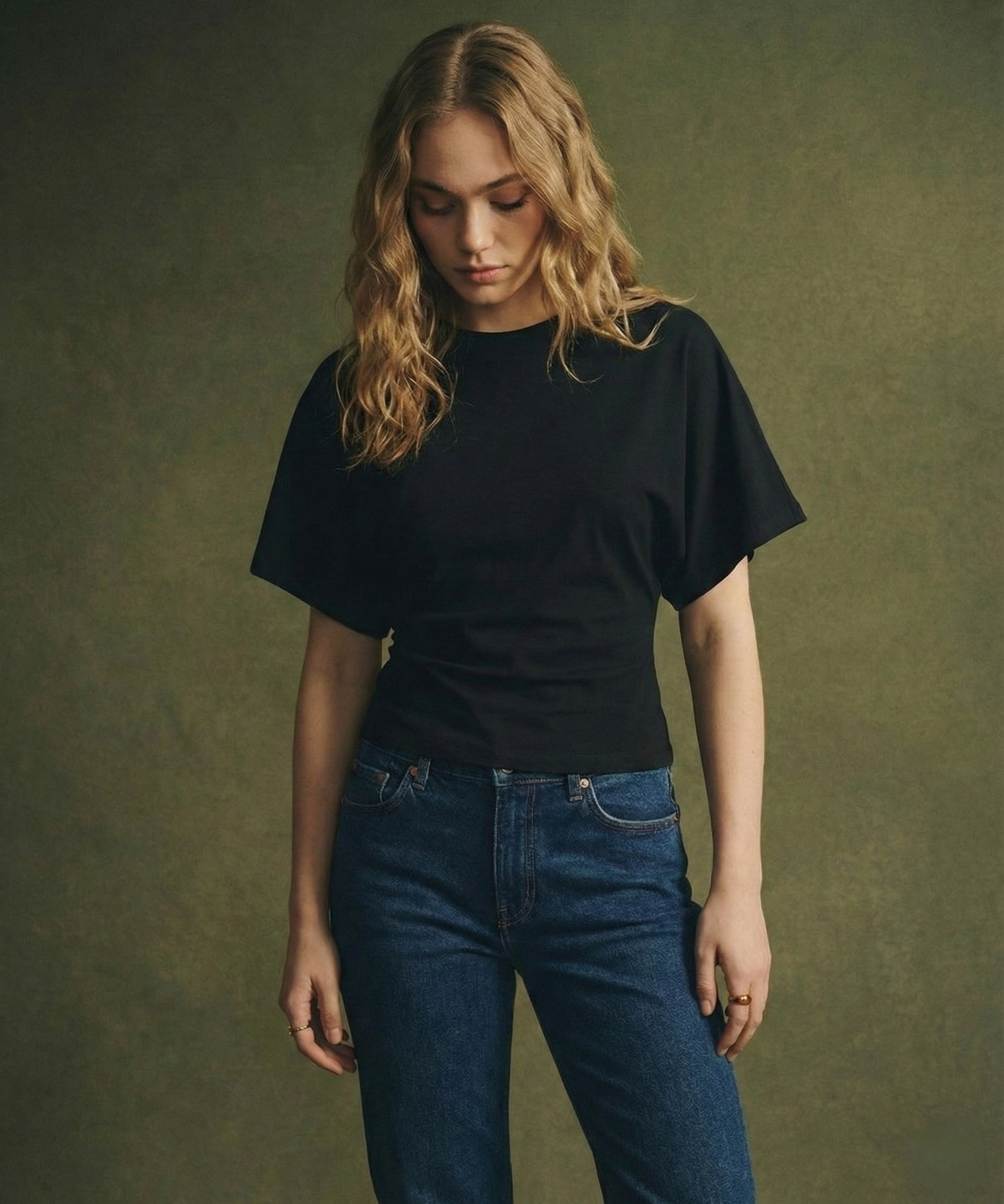 Arden | Women Tee With Cotton Drape Silhouette