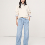 Ophelia | Women's Barrel Leg Denim Pants with High Rise
