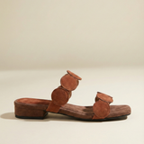 Aurelia | Women Mules with Croc-Embossed Leather and Cushioned-Heel