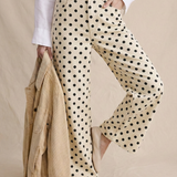 Beatrice | Women's Wide Leg Pants with Polka Dot Print