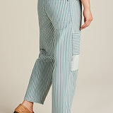 Vera | Women's Striped Patchwork Pants with Drawstring Waist