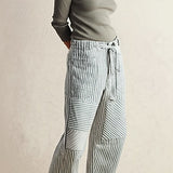Vera | Women's Striped Patchwork Pants with Drawstring Waist